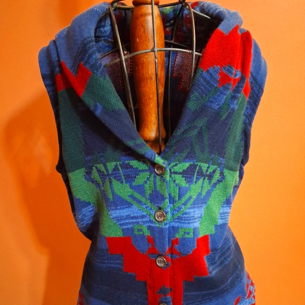 Chaps Multicolor Knit Vest